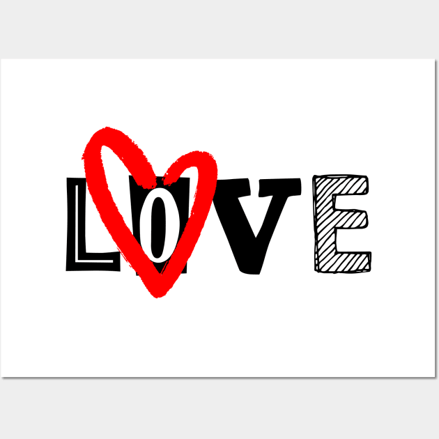 Simple love inscription Wall Art by My Happy-Design